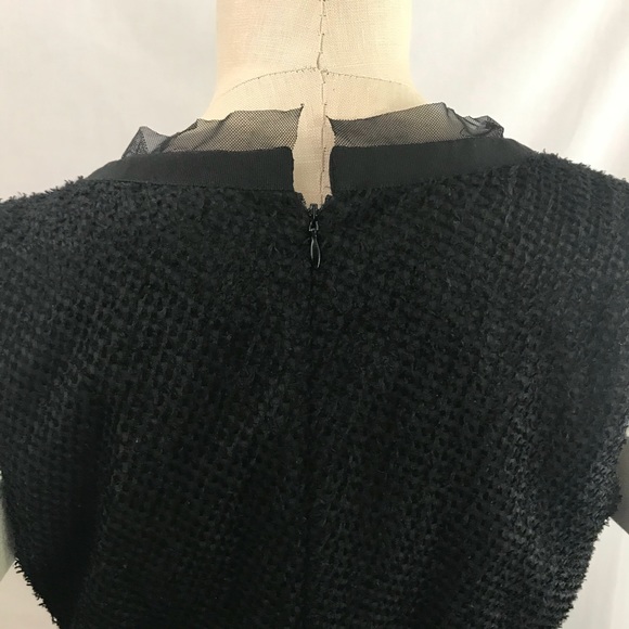 Max & Cleo Black Dress 8 EUC Sheer Tulle Ribbon Sleeveless - Picture 8 of 11